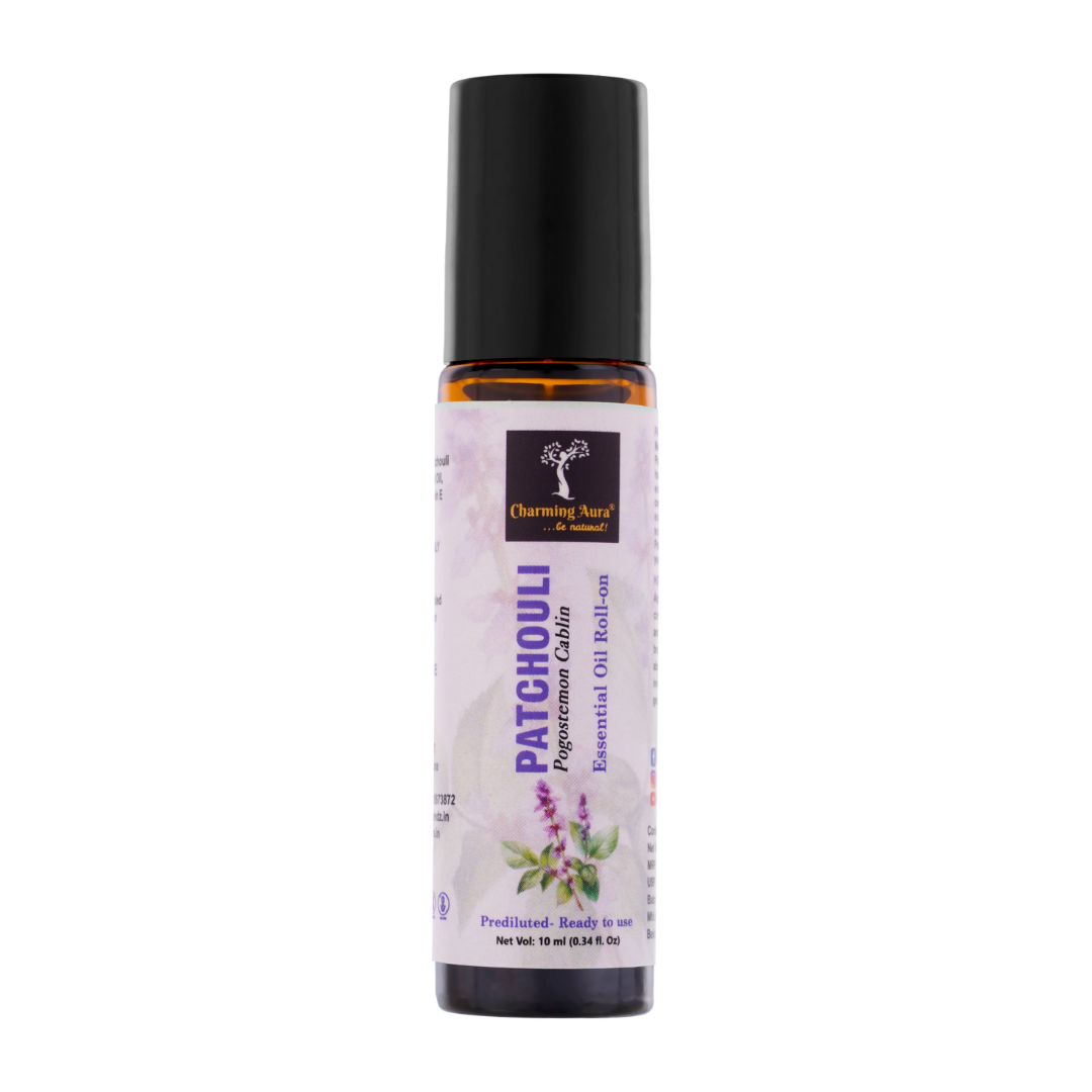 Patchouli Essential Oil | Roll-On | Prediluted ready to use | for Stress relief, Skin Care, Meditation, Yoga, Easy Breathing | 10ml |