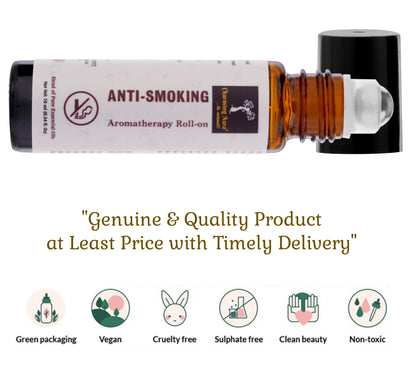 Anti Smoking Essential Oil Blend | Cuts down the craving of smoking Cigarettes or Tobacco | Helps to quit smoking | 100% Pure & Natural Essential Oils | Roll-on |