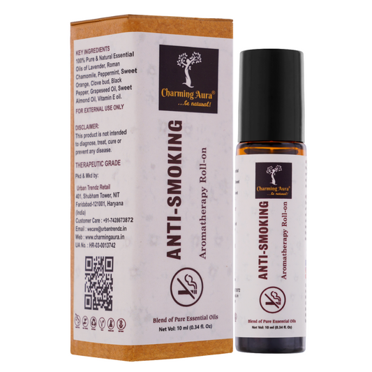 Anti Smoking Essential Oil Blend | Cuts down the craving of smoking Cigarettes or Tobacco | Helps to quit smoking | 100% Pure & Natural Essential Oils | Roll-on |