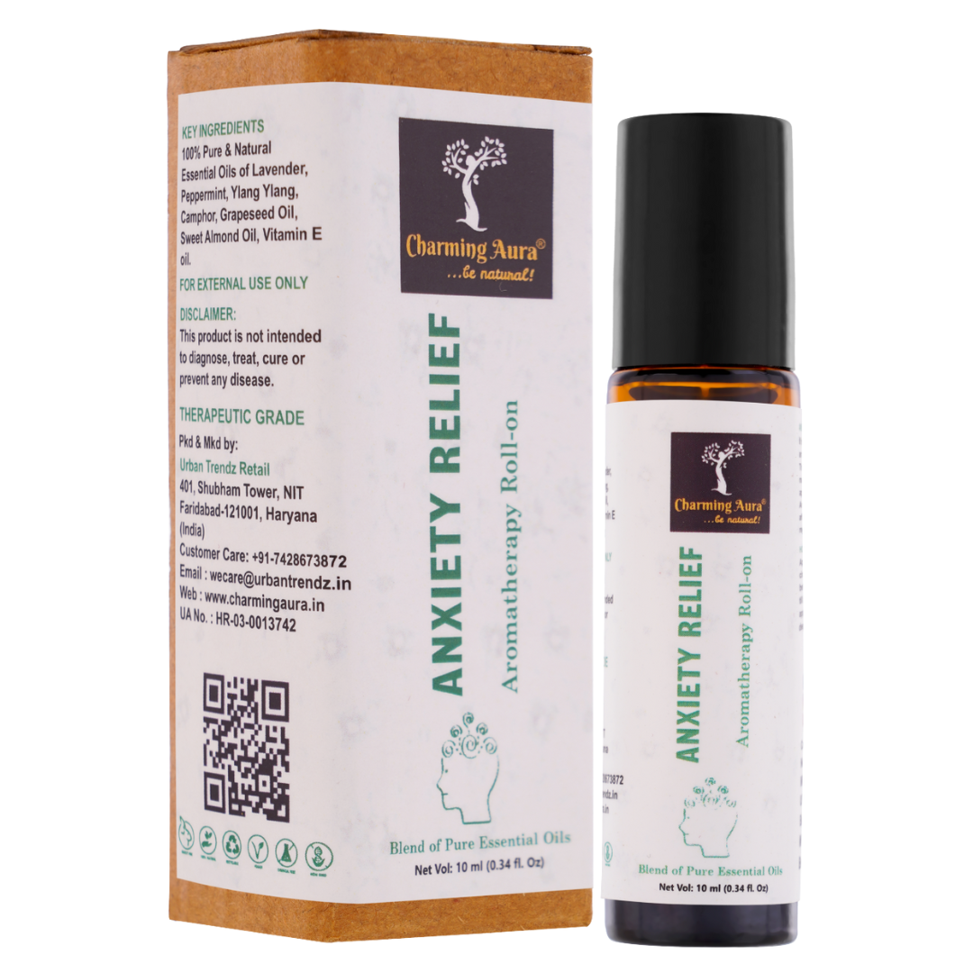 Anxiety Relief Essential Oils Blend | Roll-on | Relieving Anxiety and Promoting Relaxation | Sound Sleep | Crafted by Professional Aromatherapists