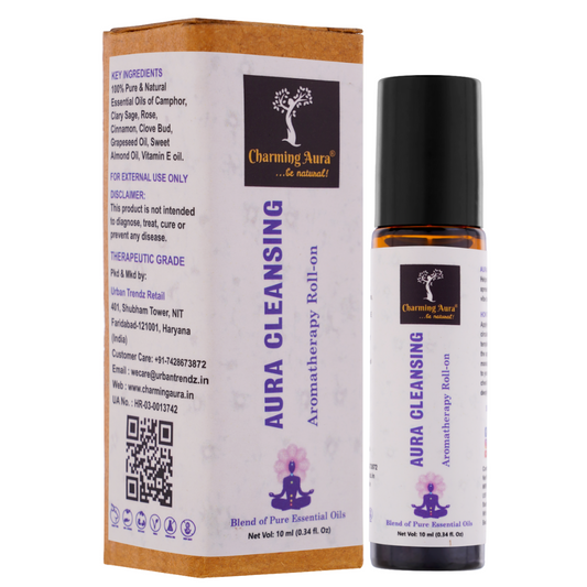 Aura Cleansing Roll-On | Helps to remove negativity & spread positive, energetic vibe to clean your Aura | Miraculous blend of Pure Essential Oils