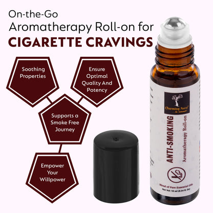 Anti Smoking Essential Oil Blend | Cuts down the craving of smoking Cigarettes or Tobacco | Helps to quit smoking | 100% Pure & Natural Essential Oils | Roll-on |