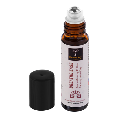 Breathe Ease Roll-on | Blend of Pure Essential Oils | Eucalyptus, Peppermint, Cardamom | Relief for Breathing Difficulties