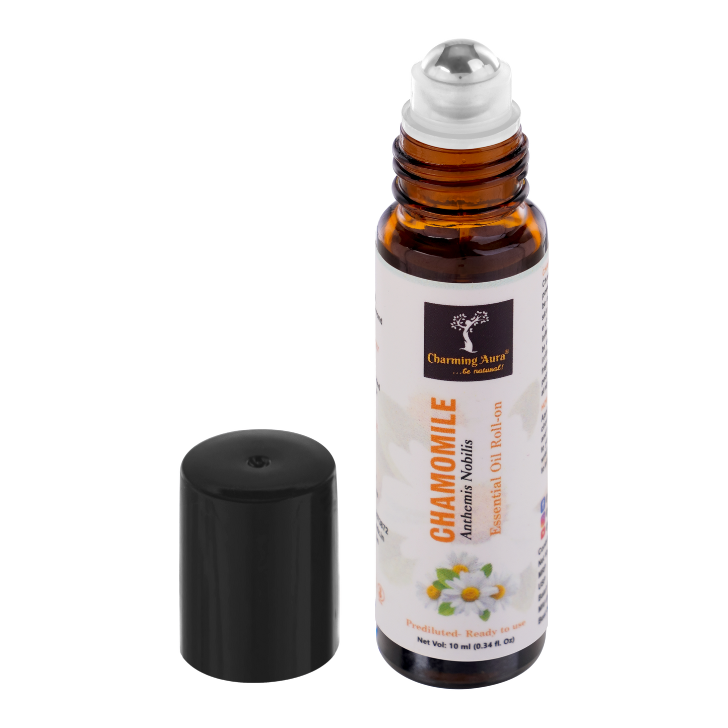 Chamomile Essential Oil | Roll-On | Prediluted ready to use | for Skin Care, relieve stress, Sleep help, Meditation, Concentration, respiratory problems | 10ml