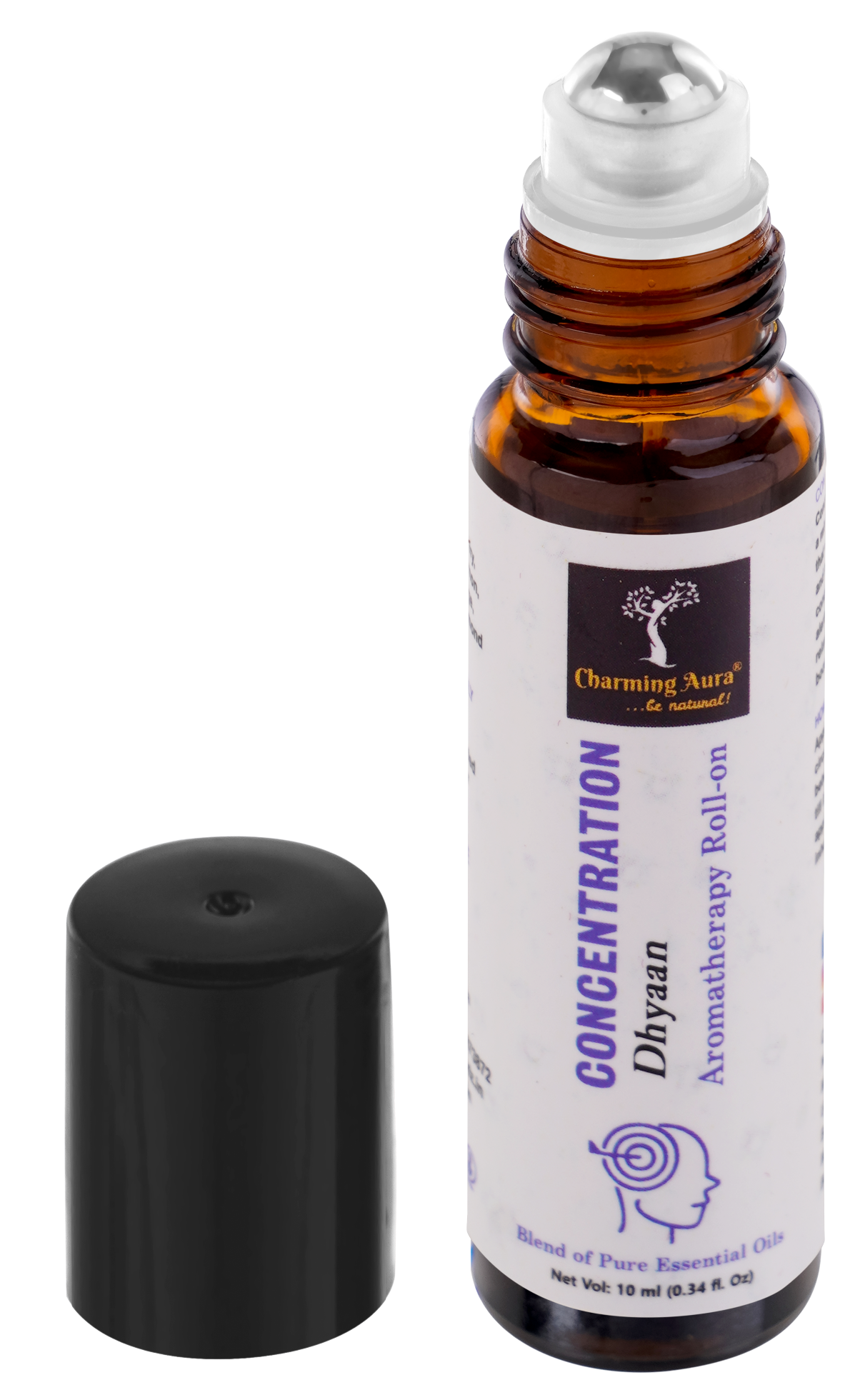 Concentration Essential Oils Blend | Activate your senses and helps to develop sound concentration | Blend of pure Essential Oils | Roll-on | 10ml