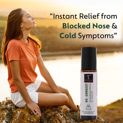 De- Congest Aromatherapy Roll-on | Blend of pure and natural essential oils | Clears Blocked Nose | Relieves from Cold | Easy to Use | 10 ml