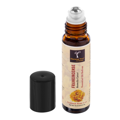 Frankincense Essential Oil | Roll-On | Prediluted ready to use | for stress relief, Skin Care, Meditation, Yoga, Reiki healing, Chakra Balancing | 10ml |