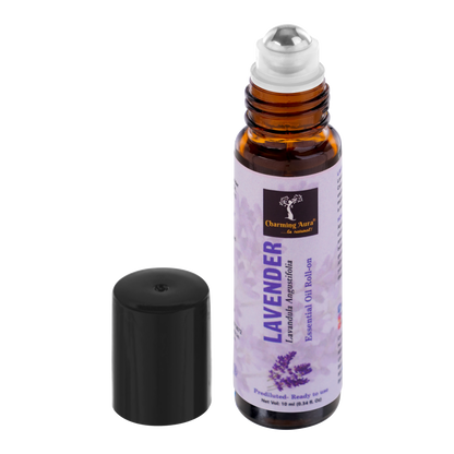 Lavender Essential Oil | Roll-On | Prediluted ready to use | Skin Care | Combats Negative Emotions | Stress Relief | Sound Sleep | 10ml |