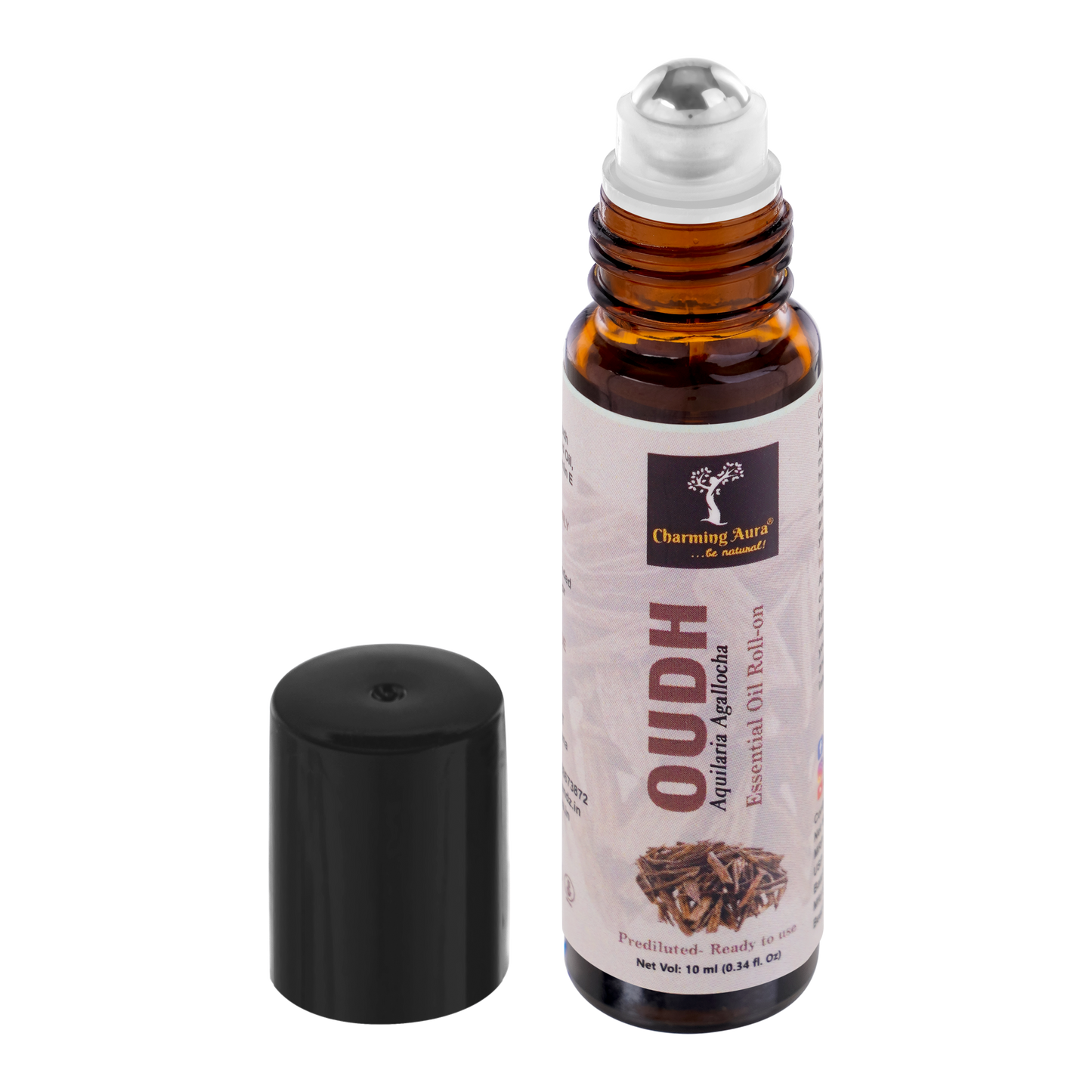 Oudh Essential Oil | Roll-On | Prediluted ready to use | Stress relief, Skin Care, Meditation, Yoga, Reiki healing, Enchanting Fragrance | 10ml |