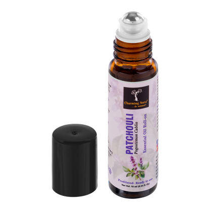 Patchouli Essential Oil | Roll-On | Prediluted ready to use | for Stress relief, Skin Care, Meditation, Yoga, Easy Breathing | 10ml |