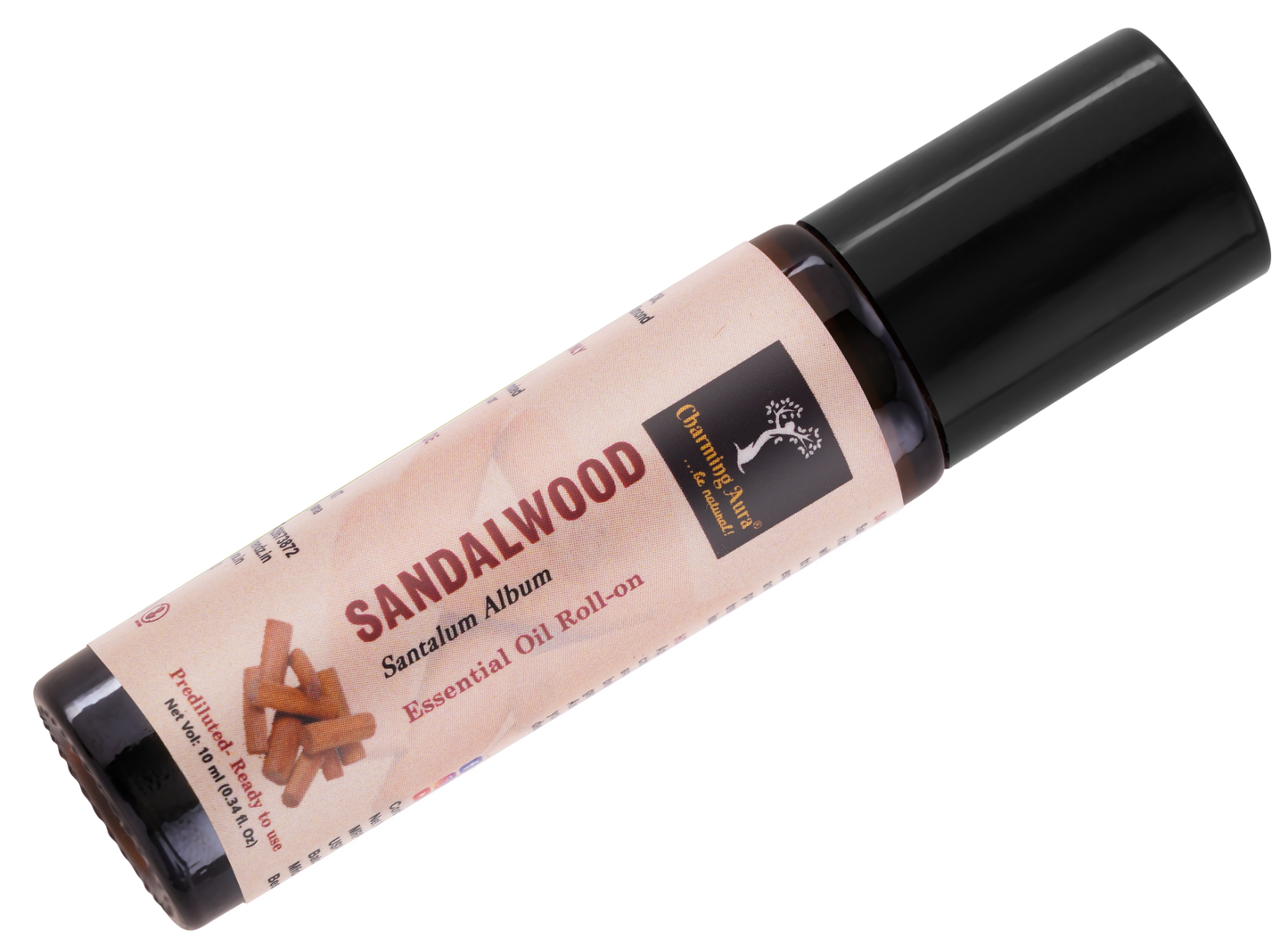 Sandalwood Essential Oil | Roll-on | for Skin Care, Yoga, Meditation, Refreshment, Reiki, Stress relief | 10ml | Prediluted- Ready to use |