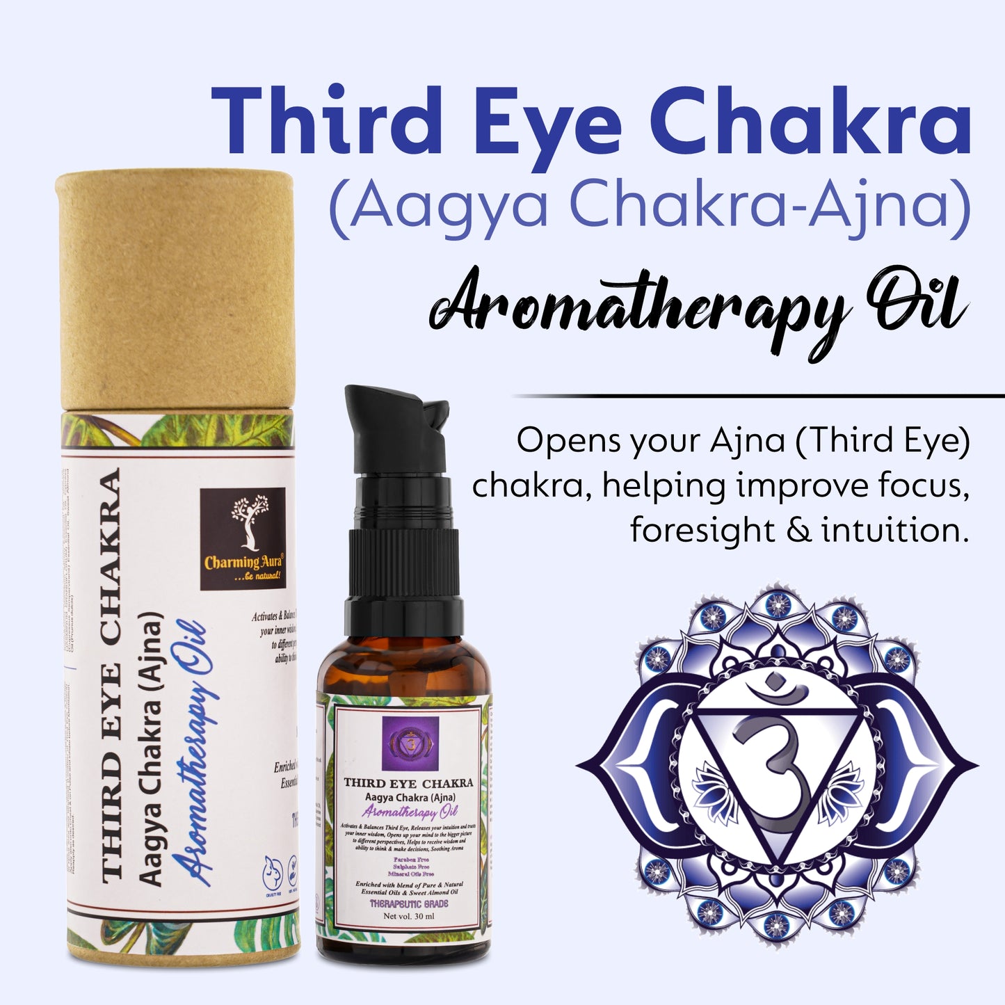 Third Eye Chakra Balancing Aromatherapy Oil