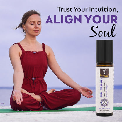 Third Eye Chakra (Aagya Chakra-Ajna) Roll-on Therapy Oil- Blend of Pure & Natural Essential Oils, Foster Mindfulness & Intuitions- 10ml