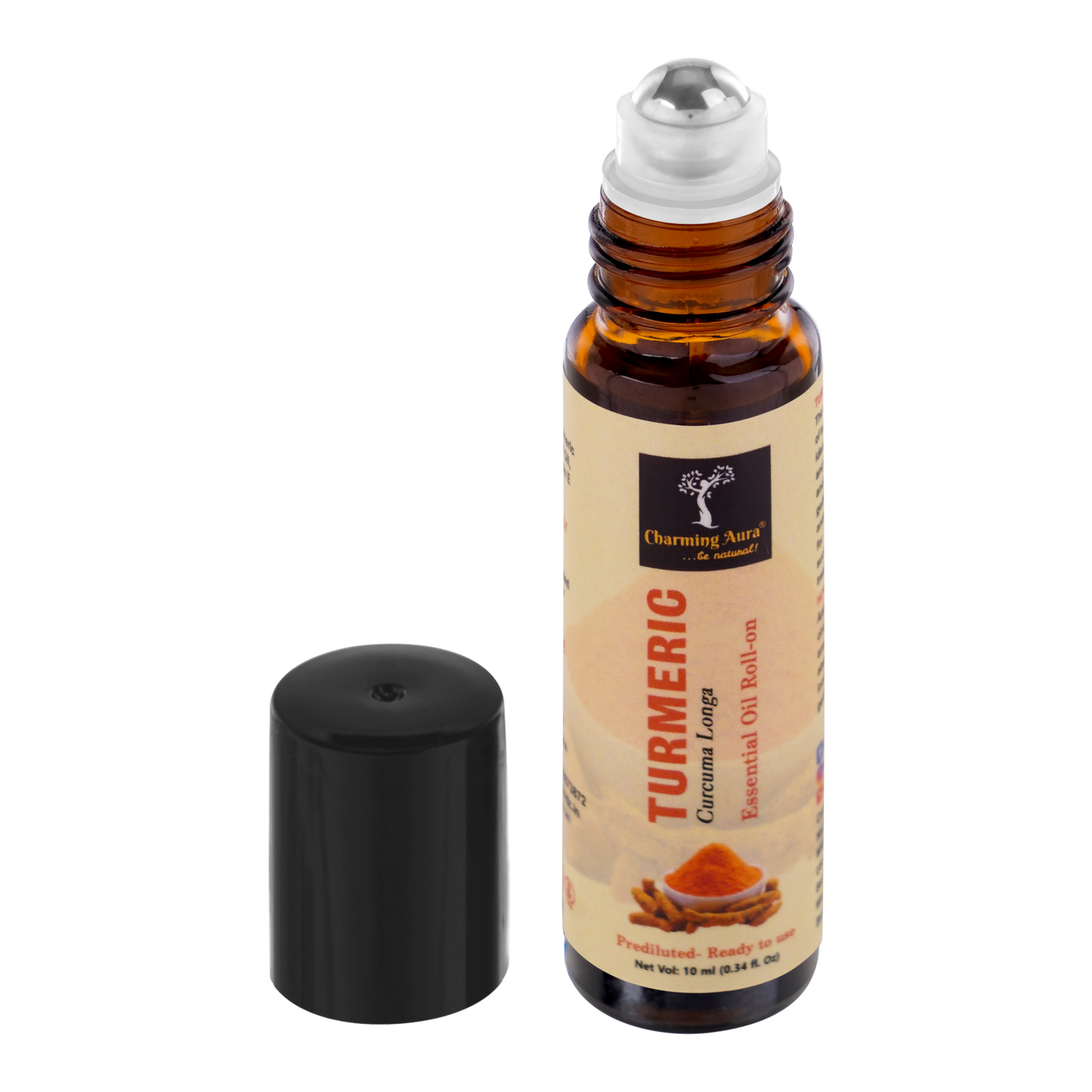 Turmeric Essential Oil | Roll-On | Prediluted ready to use | for Pain relief & Skin Care | Pure & Natural Therapeutic Grade | 10ml |