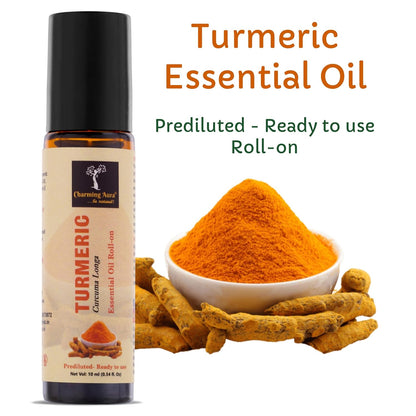 Turmeric Essential Oil | Roll-On | Prediluted ready to use | for Pain relief & Skin Care | Pure & Natural Therapeutic Grade | 10ml |