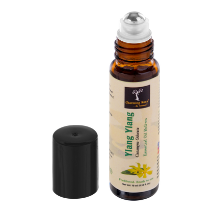 Ylang Ylang Essential Oil | Roll-On | Prediluted ready to use | for Skin Care, Meditation | Soothing Floral Fragrance | 10ml |