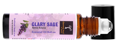 Clary Sage Essential Oil | Roll-on | for Skin Care, Yoga, Meditation, Refreshment, Reiki, Stress relief | 10ml | Prediluted- Ready to use |