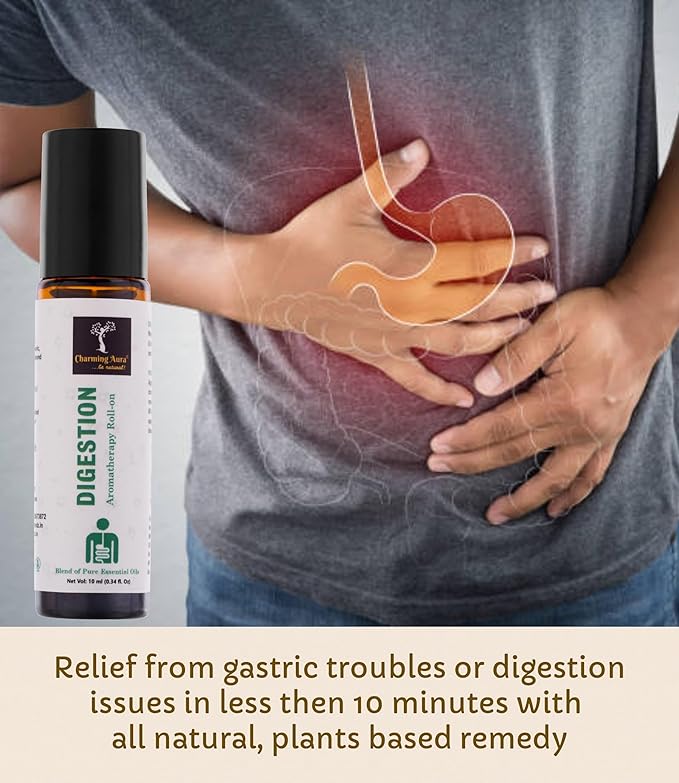 Digestion Essential Oil Blend | Works effectively on indigestion & bloating due to over eating and having gastric troubles | Ayurvedic | Roll-on |