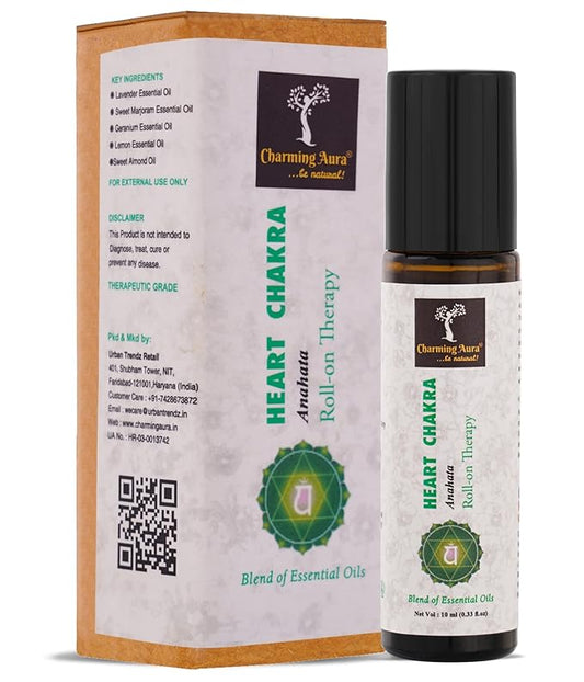 Heart Chakra (Anahata) Roll-on Therapy Oil (10ml) - Blend of pure & natural essential oils - Open up to Love and Compassion