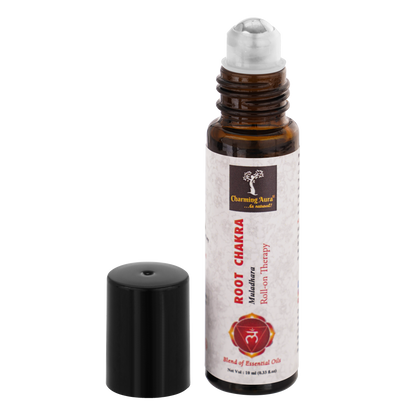 Root Chakra (Muladhara) Roll-on Therapy Oil | 10ml | Blend of pure & natural essential oils | Feel Grounded, Secure & Safe | Natural & Safe |