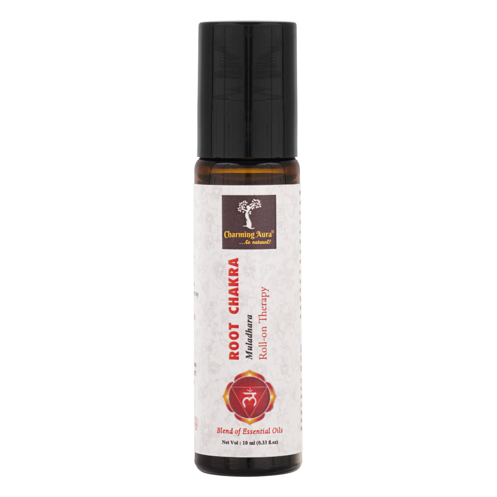 Root Chakra (Muladhara) Roll-on Therapy Oil | 10ml | Blend of pure & natural essential oils | Feel Grounded, Secure & Safe | Natural & Safe |