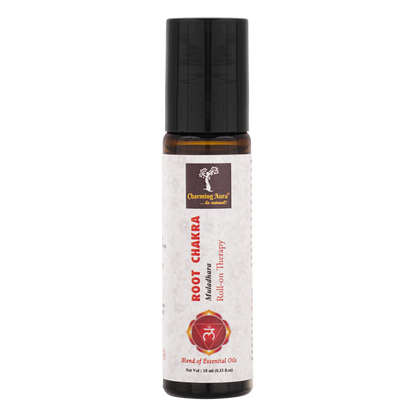 Root Chakra (Muladhara) Roll-on Therapy Oil | 10ml | Blend of pure & natural essential oils | Feel Grounded, Secure & Safe | Natural & Safe |