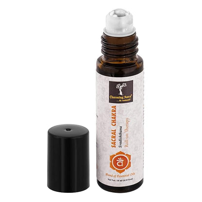 Sacral Chakra (Svadishthana) Roll-on Therapy Oil (10ml) - Blend of pure & natural essential oils - Let your Creativity & Abundance Flow