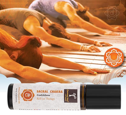 Sacral Chakra (Svadishthana) Roll-on Therapy Oil (10ml) - Blend of pure & natural essential oils - Let your Creativity & Abundance Flow