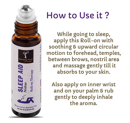 Deep Sleep Aid Roll-on | Insomnia Relief, Stress Relief, Relaxing | Blend of 100% pure and natural essential oils | Easy To Use Roll On