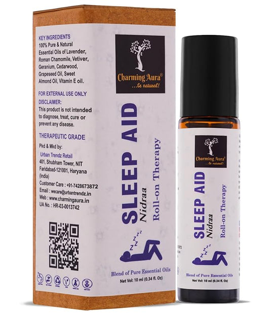 Deep Sleep Aid Roll-on | Insomnia Relief, Stress Relief, Relaxing | Blend of 100% pure and natural essential oils | Easy To Use Roll On