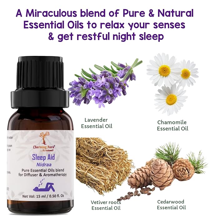 Deep Sleep Aid Essential Oil Blend for Diffuser & Aromatherapy Massage | Insomnia Relief, Stress Relief, Relaxing | Crafted by Certified Aromatherapists | 15ml