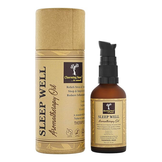 Sleep Well Aromatherapy Oil- Promotes Good Sleep, Relaxing, Reduces Stress & Tension, Calms Mind & Body, Moisturizing, Soothing Aroma - 50ml