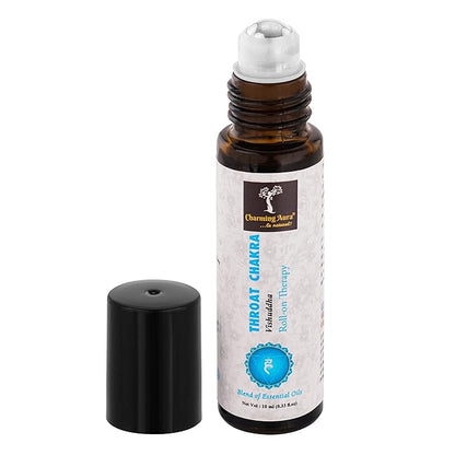 Throat Chakra (Vishuddha) Roll-on Therapy Oil- Blend of Pure & Natural Essential Oils, Express your Authentic Voice- 10ml